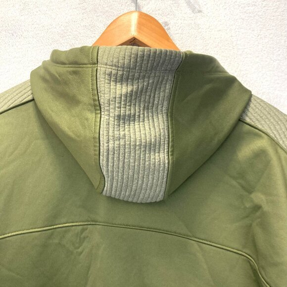 Duluth Trading Zip Up Jacket Mens 2XL Green Orange Performance Hooded Stretch - Picture 4 of 15